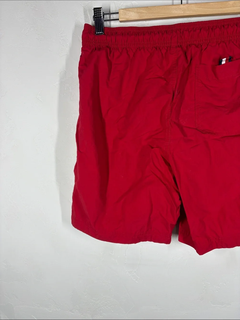 Tommy Hilfiger Bright Red Swim Shorts with Contrast Drawstring size small